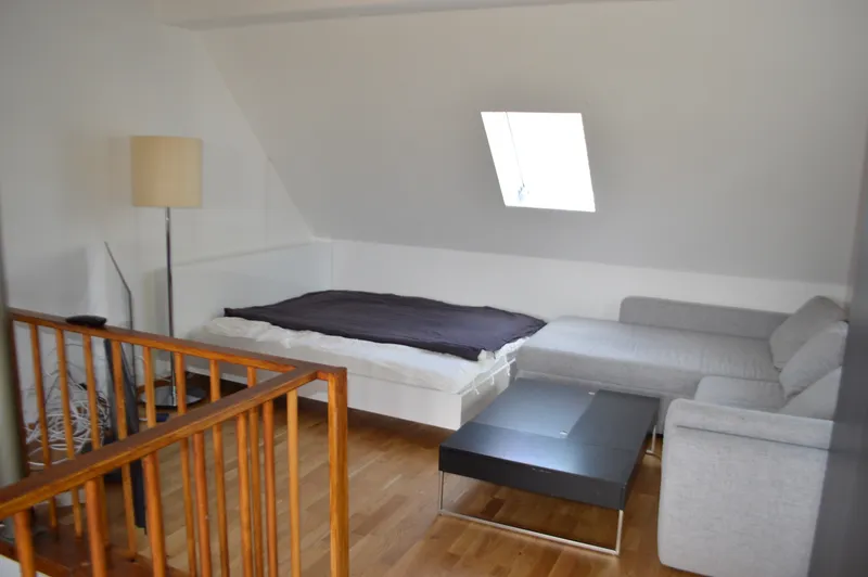 Möbliertes 1 Zimmer-Apartment im Dachgeschoß, mit großem Garten, — photo 1